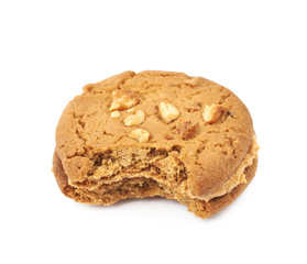 Peanut butter homemade cookie isolated
