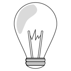 flat design green regular lightbulb icon vector illustration