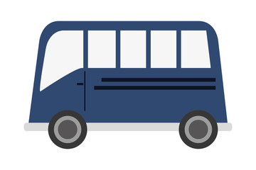 flat design single bus icon vector illustration