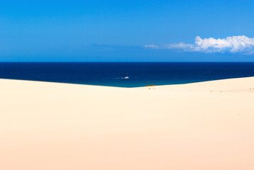 Nature reserve Dunes of Corralejo. Fuerteventura. Canary Islands. Spain