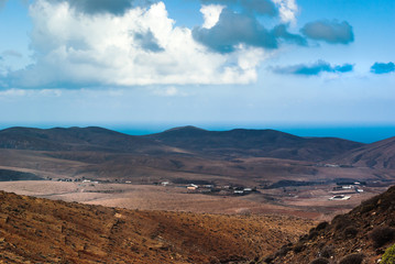 Fototapeta na wymiar Beautiful volcanic landscape of Fuerteventura. Canary Islands. Spain