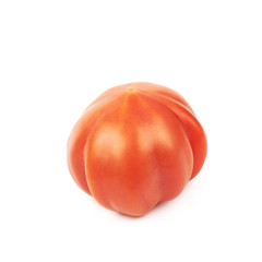 Fototapeta premium Ripe red beef tomato isolated