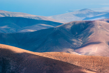 Naklejka premium Beautiful volcanic landscape of Fuerteventura. Canary Islands. Spain