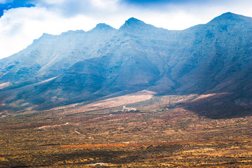 Beautiful volcanic landscape of Fuerteventura. Canary Islands. Spain