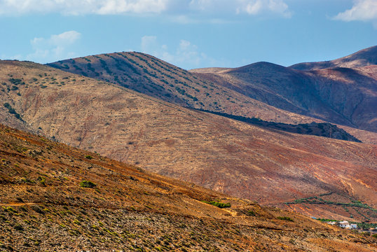 Beautiful volcanic landscape of Fuerteventura. Canary Islands. Spain