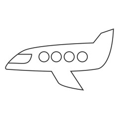 flat design jet plane icon vector illustration
