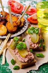 Sandwich with liver pate