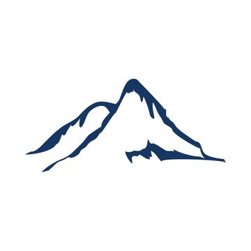 Logo mountain symbol landscape icon vector