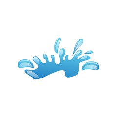 Fototapeta na wymiar Water Splash logo symbol vector