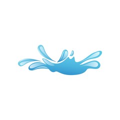 Fototapeta na wymiar Water Splash logo symbol vector