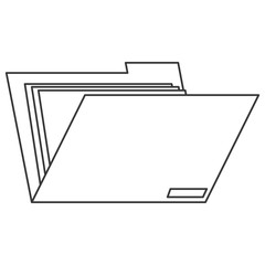 flat design file folder icon vector illustration