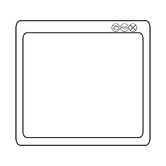 flat design browser window icon vector illustration