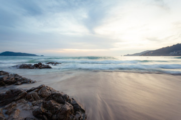 Sunset at the Patong beach , Phuket island