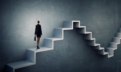 Up the career ladder . Mixed media