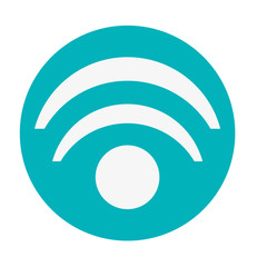 flat design wifi signal icon vector illustration