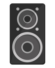 flat design single speaker icon vector illustration