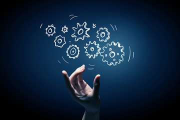 Working mechanism for business . Mixed media