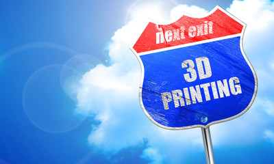 3d printing, 3D rendering, blue street sign