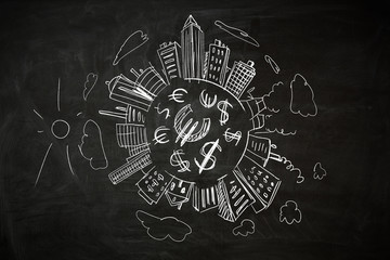 Travel around the world . Mixed media