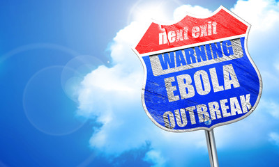 Ebola outbreak concept background, 3D rendering, blue street sig