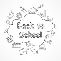 Freehand school illustration