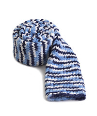 Colorful knitted wool scarf