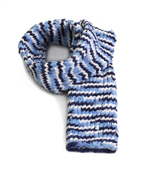 Colorful knitted wool scarf