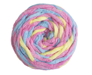 Colorful ball of woolen yarn