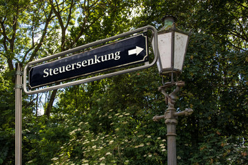 Schild 53 - Steuersenkung
