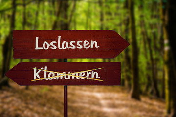 Schild 104 - Loslassen