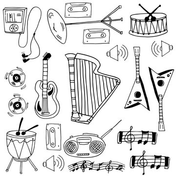 Doodle of stock music object