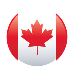 Obraz premium flat design canadian badge icon vector illustration