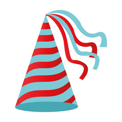 flat design birthday hat icon vector illustration