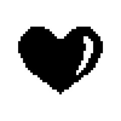 Fototapeta premium Sign pixel heart black 3.08