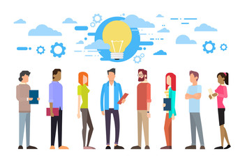 Business People Group Idea Concept Light Bulb