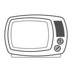 flat design retro classic tv icon vector illustration