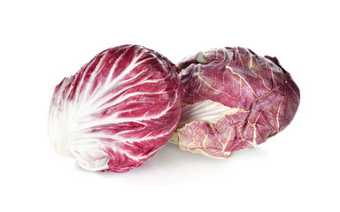 Obraz premium fresh red radicchio on white background