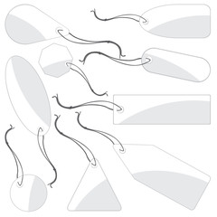 White label on white background. Label design.