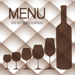 Abstract wine menu template for restaurants, bars and beverages