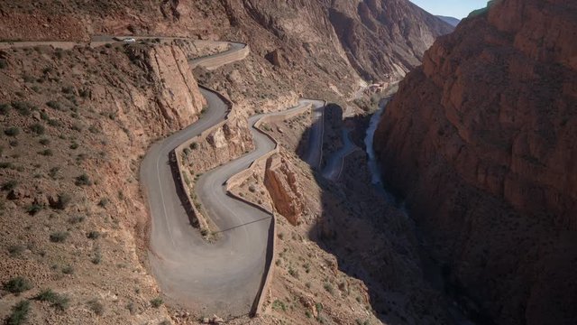 windy mountain road in a gorge