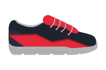 flat design single sneaker icon vector illustration