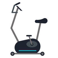 flat design spinning bike icon vector illustration