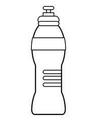 flat design sports water bottle icon vector illustration