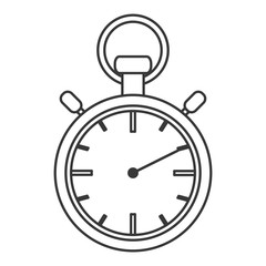 flat design analog chronometer icon vector illustration
