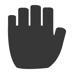 flat design gym gloves icon vector illustration
