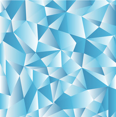 Aqua blue abstract geometric pattern vector background formed with gradient triangles