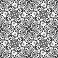 Mandala seamless pattern. Bohemian style