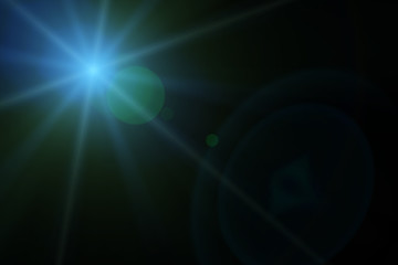 Abstract Lens Flare in Motion. Nice 3D Rendering
