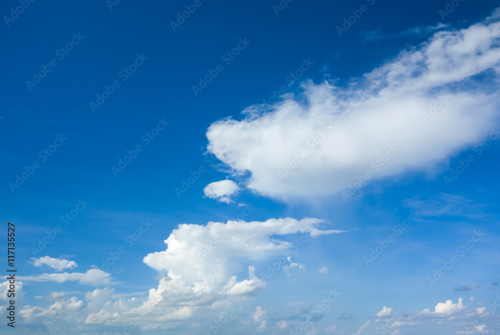 Wall mural beautiful sky with clouds background.
