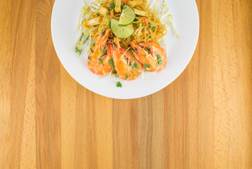 Asian Rice Noodle with Shrimp, PAD THAI